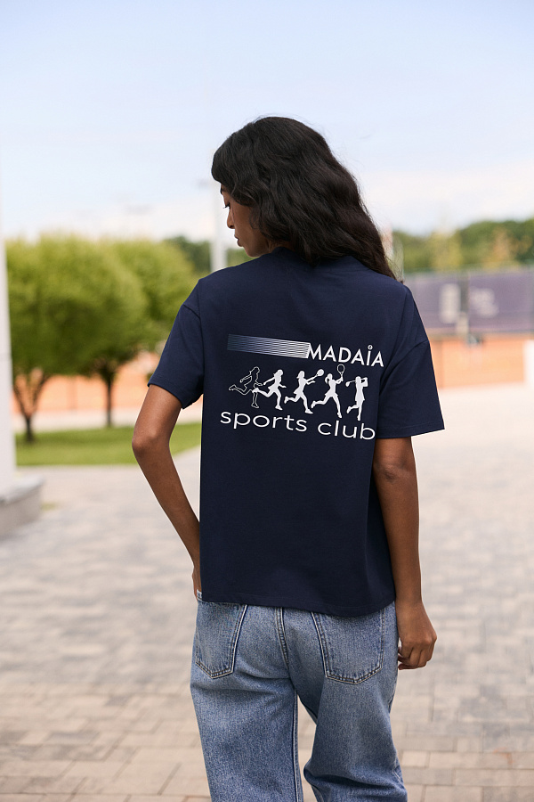 Футболка «Madaia Sports Club» темно-синяя