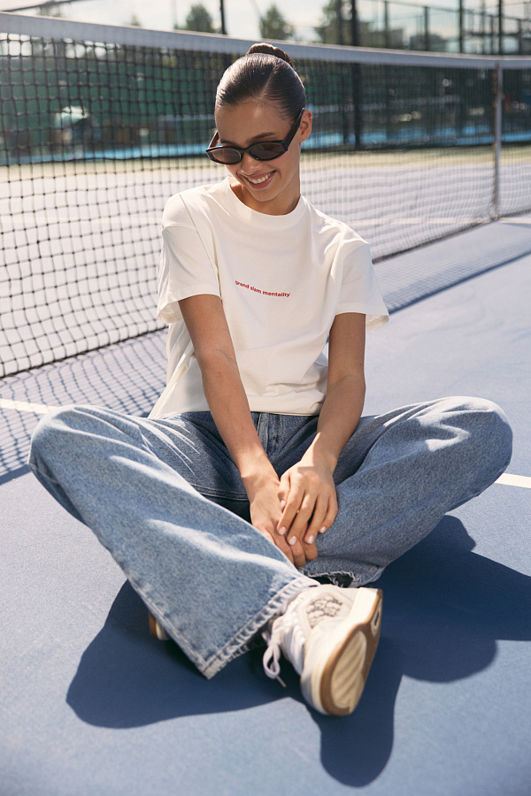 Футболка «Grand Slam Mentality» молочная
